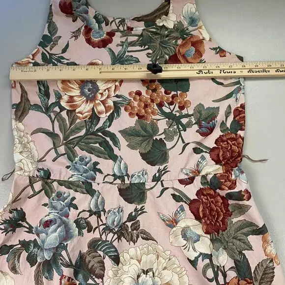 Vtg Sabino Dress Womens Medium Romantic Botanical Floral Cottagecore 80s Pockets - Picture 9 of 16